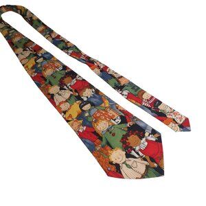 Tango Max Rabb All Cotton Colorful Cartoon Necktie 55 x 4 Inches Novelty Print